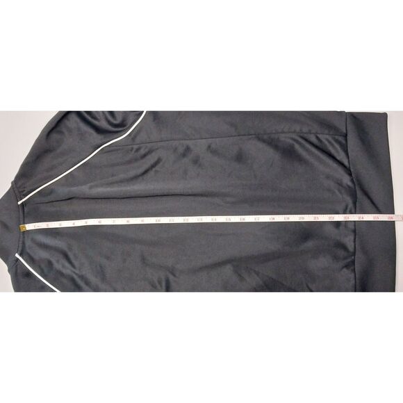 Adidas Men Medium Track Jacket Zip Up Black White Stripe Athletic Leisure Casual - Picture 8 of 14